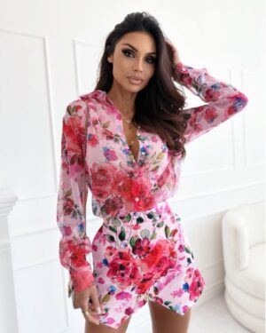 Powder Floral Set: Short + Shirt
