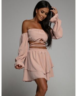 Pink Powder Wild Set: Top + Skirt