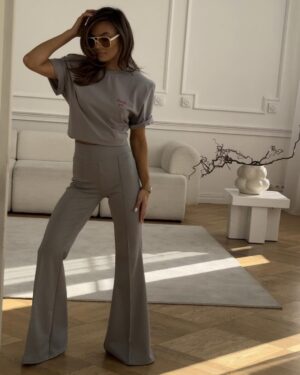 Grey Lamilla Set: T-Shirt + Trousers