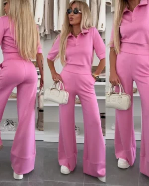 Pink Run Set: T-shirt + Trousers